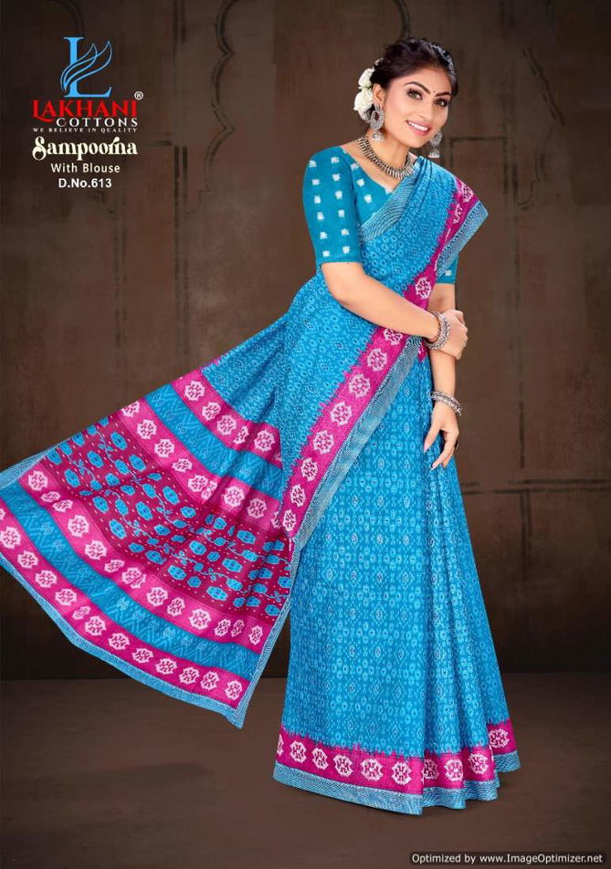 Sampoorna Vol 6 By Lakhani Cotton Printed Daily Wear Sarees Wholesale Market In Surat
